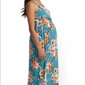 Pink Blush Maternity (or not!) Floral Maxi Dress